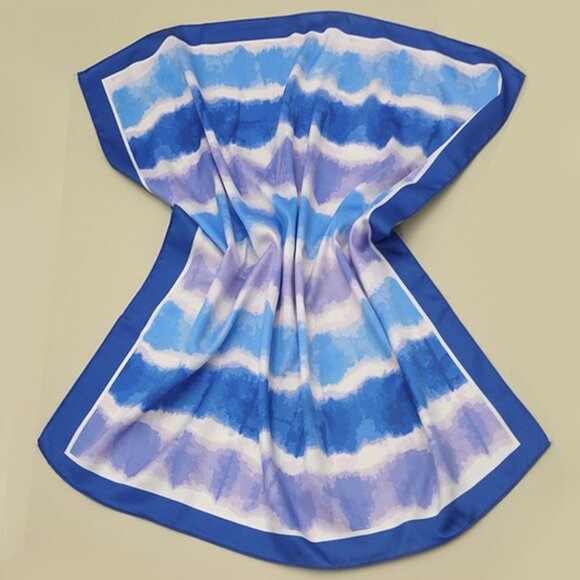 Lively Lumina Accessories - A218-C ✽ Ocean Breeze Tie Dye Silky Bandana Scarf